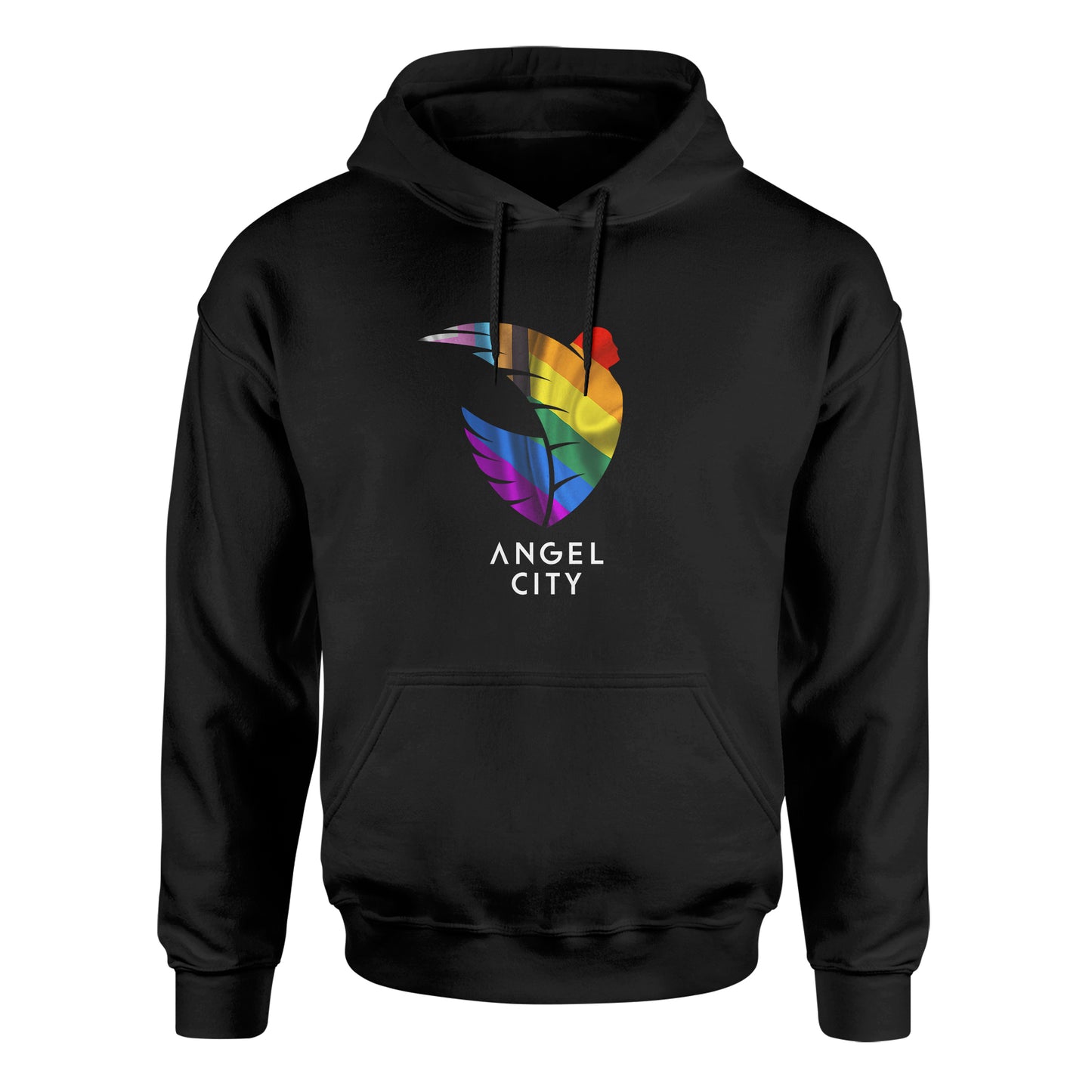 LGBTQ Angel City Crest - Biblend Hoodie - Unisex